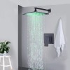 Rozin 8" Rainfall Shower Head Matte Black Shower Faucet System