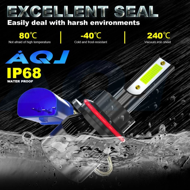 AQJ 2x HB5 9007LED Headlights 1000000LM LED Light Bulbs Kit