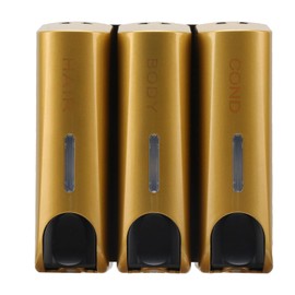 3-Chamber Soap Dispenser 350ml No Drill Wall Mounted Bathroom Shower Pump Dispenser Shampoo and Conditioner Dispenser Organizer Hand Soap Dispenser Set for Bathroom Kitchen Hotel