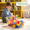 4 Pack Clear Storage Bins for Pantry Organization and Storage,