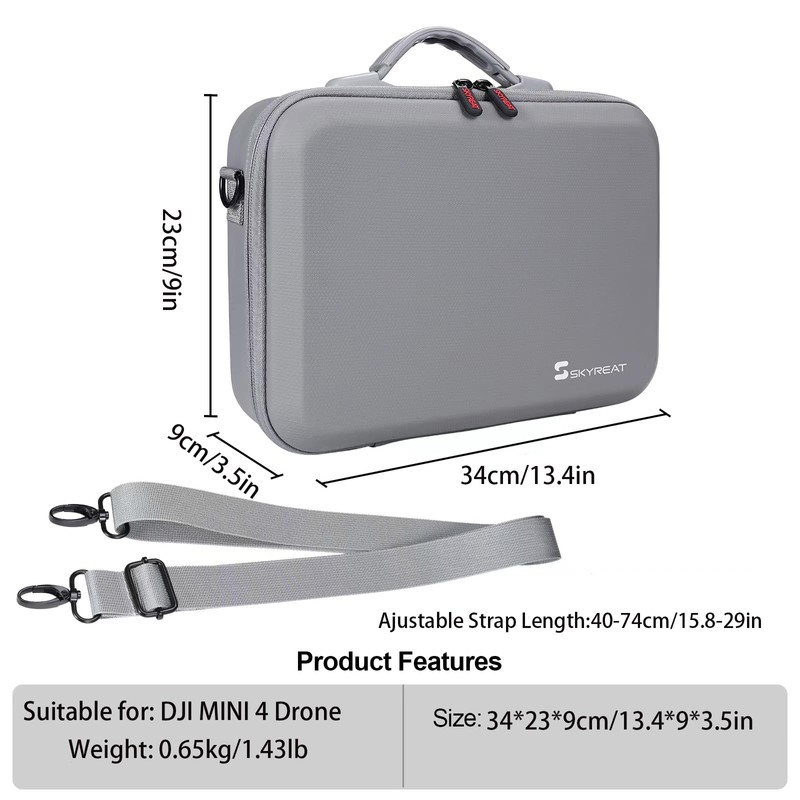 SKYREAT Mini 4 Pro Case, Portable Travel Case, Compact Storage