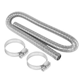 Dual-layer 304 Stainless Steel Air Diesel Heater Exhaust Pipe, Replaces 36061296 90394 with Clamps, for Webasto Eberspacher Diesel Parking Heaters (24mm - 2m)