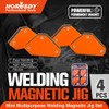HORUSDY 4-Pack Welding Magnet Set, Magnetic Square Welder Holder, Orange,