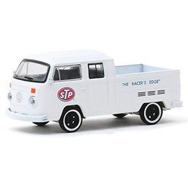 Greenlight 1:64 Running on Empty Series 10 - 1976 VW T2 Type 2 Double Cab Pick-Up - STP The Racer s Edge 41100-D