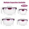 Set of 4 Food Storage Container with Lids, Plastic Mixing