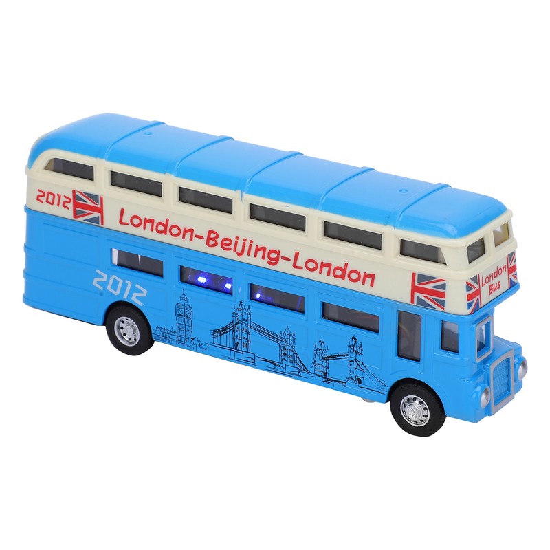 1:90 Children Double Layer Bus Toy Simulation Alloy Pull Back