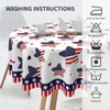 GOPIJDX Memorial Day 4th of July Independence Day Tablecloth Round