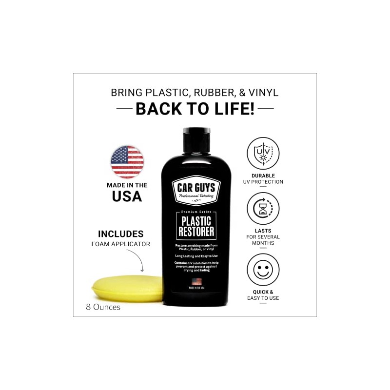 CAR GUYS Plastic Restorer - Revive Your Car's Surfaces!