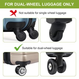 Rosaerpy Luggage Wheel Covers 16Pcs Suitcase Wheels Covers Protectors for 8 Spinner Luggage Suitcases