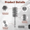5 Pcs 1" Bore Brush for Drill Stainless Steel Round