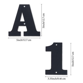 5 Inch House Numbers and Metal Letters for Outdoor Signs – Coated Address Letters for Garden, Door, and Mailbox Decoration, House Letters for Outside with Easy Installation Nail Kit (Letter A)