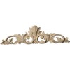 Ekena Millwork ONL12X03X01LFMA Small Green Leaf Center with Scrolls, 12