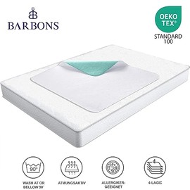 Barbons Inkontinenzunterlage waschbar Matratzenschutz 50x70 2er - wasserdichte Bett Inkontinenzauflage matratzenauflage Bettunterlage waschbar n√§sseschutz matratzenauflage (50x70 cm - 2er)