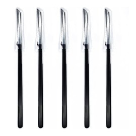 Rascador de Pies Cuchillo Pedicura Herramienta de Pedicura Rascador Kit Manicura Raspador Limpiador de Acero Inoxidable Cuidado de Pies Callos Exfoliante (Black -13cm, 5)