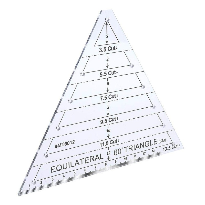 Quilting Ruler, Triangle Patchwork Ruler Acrylic Cutting Ruler Quilting Templates