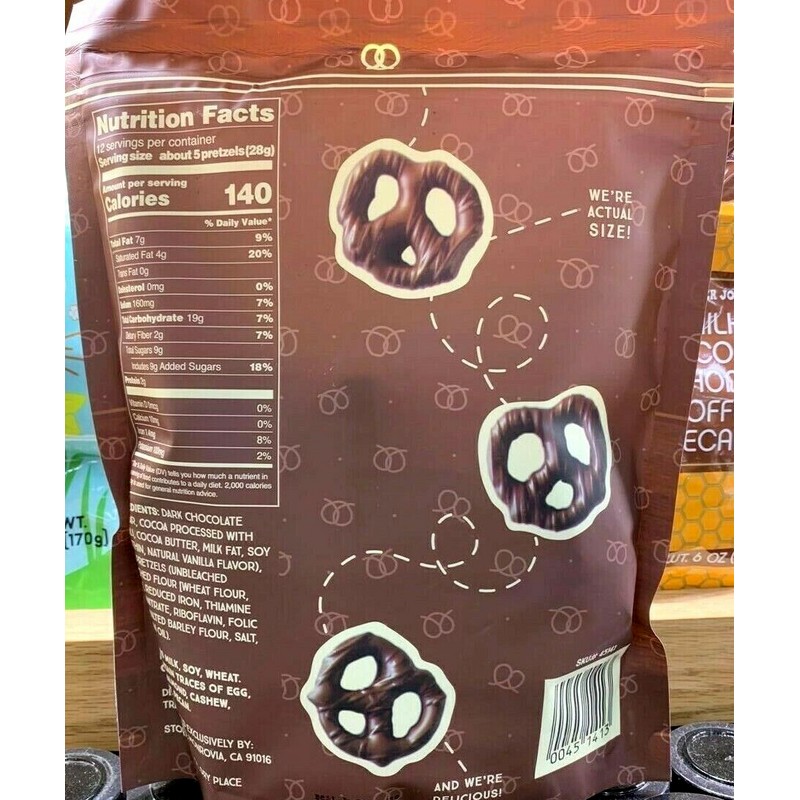 Trader Joe's Dark Chocolate Covered Mini Pretzels 12 oz
