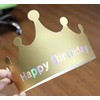 5 Quality Birthday Party Hat Shiny Gold Adjustable Birthday Hat