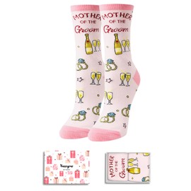 HAPPYPOP Mother of the Groom Gifts - Wedding Party Socks for Mother of Groom