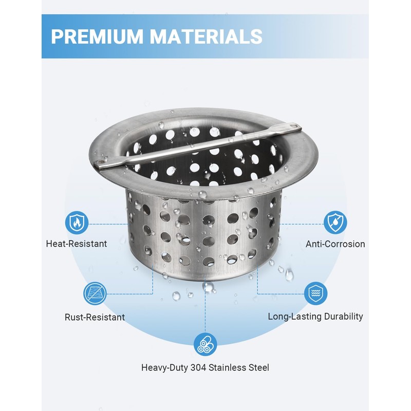 Phivan Commercial Floor Drain Strainer 3-1/2" Sink Drain Strainer Basket