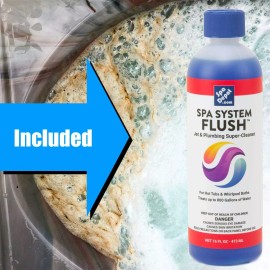 Spa Depot Hot Tub Pro Cleaning Kit - Detailing Supplies, Protectant & Spa System Flush