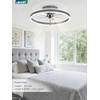LEDIARY Ceiling Fans with Lights and Remote, 20'' Low Profile