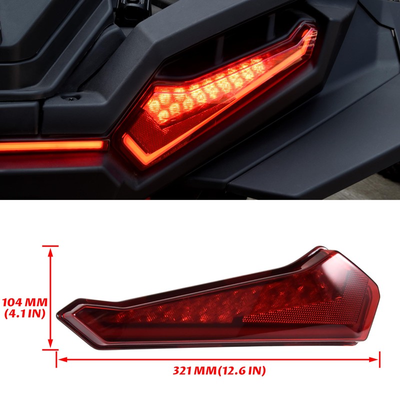 SAUTVS Tail Lights for Polaris RZR XP 1000 2024+, Red