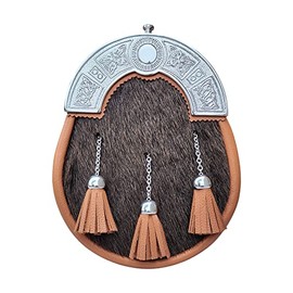 CLOUD KILT Seal Brown Leather Sporran