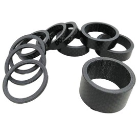 morytrade Stem Spacers Column Head Ahead Spacer Carbon 28.6mm 1-1/8 (2/5/10/20 mm) Set of 10