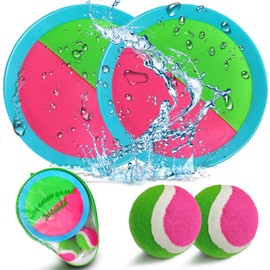 Jalunth Velcro Ball Game Velcro Ball Beach Toy Beach Games Throwing Game Children Adults Garden Outdoor Outdoor Beach Waterproof Toy Games 3 4 5 6 7 8 9 Years Girls Boys Easter Gifts
