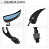 X AUTOHAUX 1set Universal Motorcycle Rear View Mirrors Adjustable Bar