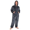 CityComfort Onesies for Men and Teens, Loungewear Fleece Pyjamas Men All in One Jumpsuit Nightwear (Dark Grey, M)