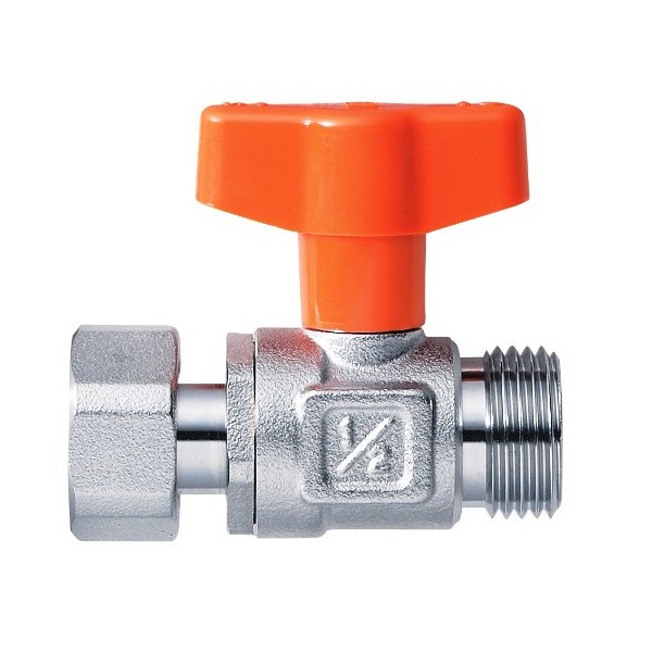 SANEI V662-13 Ball Valve with Nut, One-touch Handle On/Off, Nut