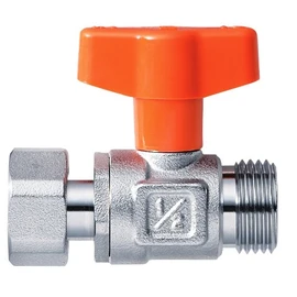 SANEI V662-13 Ball Valve with Nut, One-touch Handle On/Off, Nut Rotation, Gasket Sold Separately