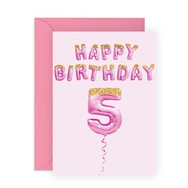 Central 23 5th Birthday Card Girl - 5 Year Old Girls Birthday Cards - Granddaughter Birthday Cards Fifth Bday- Comes With Fun Stickers - Made In The UK