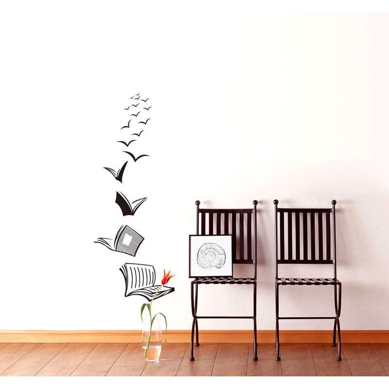 Open Book Wall Sticker Reading Book Wall Art Decor Removeable