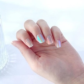 Nana Glow Aurora Volume Fit Gel Nail Sticker Nail Sticker Aurora Nail Aurora Sticker Hologram Nail Hologram Ne - AN03 - Sand Beige / 나나글로우 오로라 볼륨 핏 젤 네일 스티커네일스티커오로라네일오로라스티커홀로그램네일홀로그램네 - AN03 - 샌드 베이지