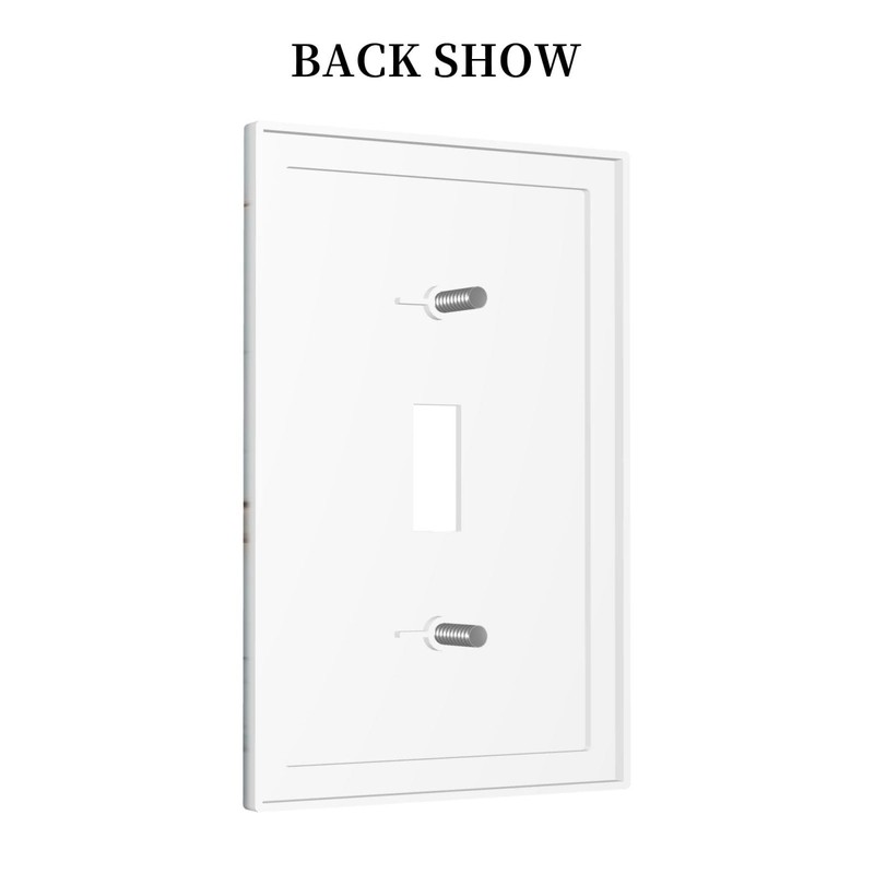 OILbiexn Decorative Light Switch Cover White Gold Abstract Modern Marble