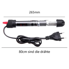 GERUI Aquarium Heater 60 L, 220 V-240 V, with Temperature Display, Heating Rod Aquarium for Fish Tanks and Aquarium, Wire Length 80 cm (100 W)