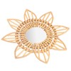 Rattan Innovative Art Decoration Makeup Mirror Retro Dressing Bathroom Wall