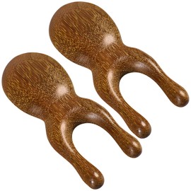 Wooden Gua Sha Facial Tools - Natural Sandalwood Wood Massage Implements for Face, Nose, Eye - Handheld Wood Therapy Massager - Presents for Men and Women - Meridian Acupressure Manual Tool