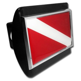 Elektroplate Scuba Dive All Metal Black Hitch Cover for Trucks and SUVs | Fits Standard 2" Trailer Hitch Receivers | Premium Weatherproof