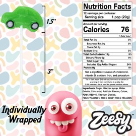 Car Shaped Lollipops Individually Wrapped- 12 Car Party Favors Candy Suckers for Car Birthday - Car Themed Party Favors