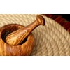 Handcrafted Olive Wood Mortar and Pestle Set | Rustic Kitchen