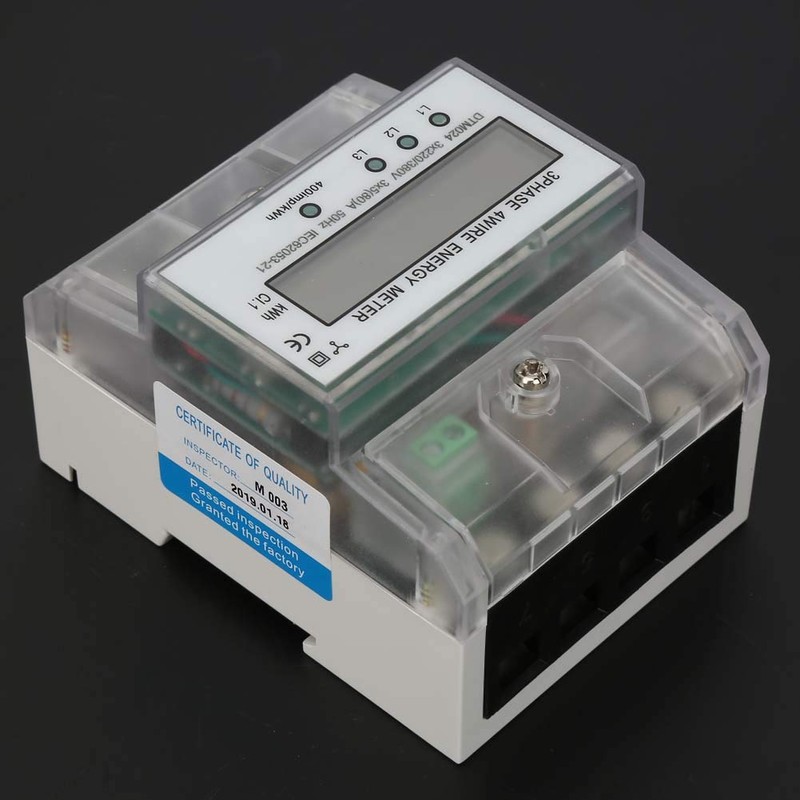 Power Meter, 220/380V5-80A Energy Consumption Digital Power Meter 3 Phase