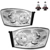 ROADEAL Headlights W/Bulbs for 2006 2007 2008 Dodge Ram 1500/2500/3500,