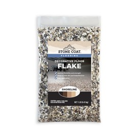 Stone Coat Bag Countertops Floor Flake Industrial Strength Epoxy Flake System for Garage, Custom Blends for One Day DIY Installation, Spruce Up Your Space with Patterns and Designs (1 Lb., Shoreline)