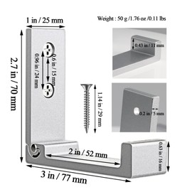 OHIYO Folding Wall Hooks 2PCS Foldable Hooks Bearing Load 33lb/15kg Wall Mounted Heavy Duty No Rust Aluminum Alloy Folding Coat Hooks for Hanging Coat & Bags & Hat & Backpack (Silver)