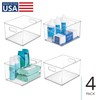 InterDesign iDesign Stackable Plastic Bathroom Storage Handles-Set of 4-Clear 10.53