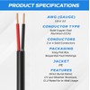 500FT 18AWG Outdoor Alarm Wire – 2 Conductor Solid CCA