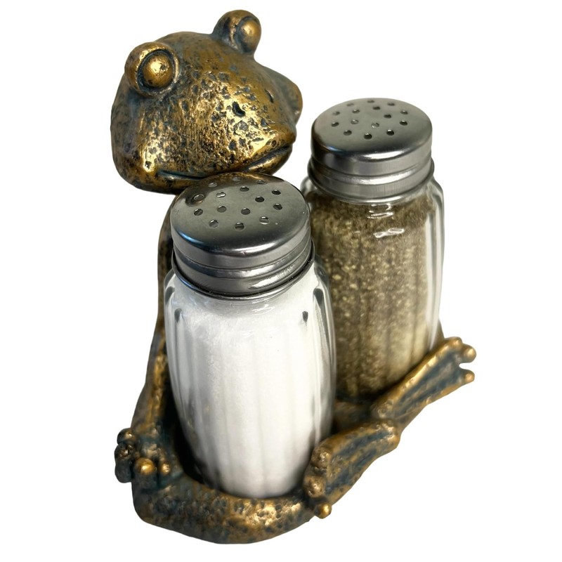 Yoga Frog Salt and Pepper Set with Glass Shakers –